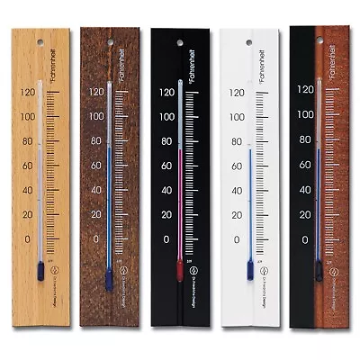 Termometro analogico da parete scala Fahrenheit legno di faggio 7,9 pollici in 5 finiture - Immagine 1 di 2