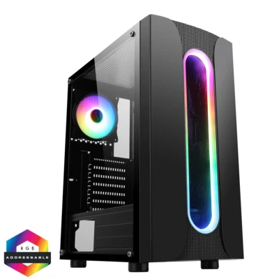 FCS Gaming PC Core i5, 16GB RAM, 256GB SSD/1TB HDD, GT 1030, Wi-Fi, Windows 11 - Image 1 of 4