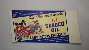 1940's Sunoco Oil Disney w/ Mickey Mouse Donald Duck Pluto Diag Cut Ink Blotter - Picture 1 of 3