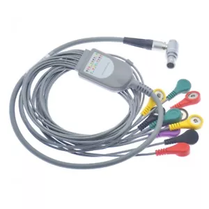 Cavo portacavo telemetria ECG 10 pin 7 cavi compatibile a scatto GE SEER 12 - Foto 1 di 4