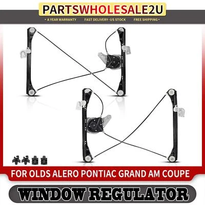 2x Regulador de ventana manual delantero para Pontiac Grand Am Olds 1999-2004 2 puertas Foto 1 de 4