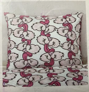 IKEA Stunsig Twin Pink Cat Tongue Duvet Cover Set Pillowcase Bunny Cartoon LtdEd - Picture 1 of 24