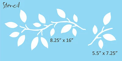 Prim Vine LG. Stencil Leaf Twig Leaves Tree Branch Botanical Wall Yard Art Sign - Image 1 of 4