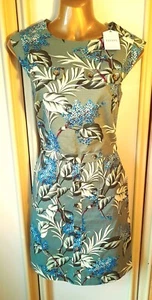 OASIS Stunning New- Leaf/Blossom Print Dress -Pockets- 8 BNWT £55 - Picture 1 of 5