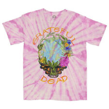 Grateful Dead Forest Dead Band Logo New Official Unisex Dye Wash T-Shirt Pink