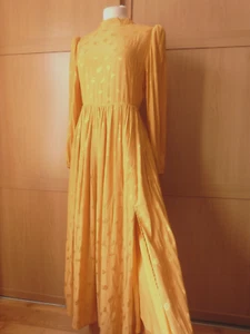 Sunflower / Mustard Yellow long maxi dress by Sister jane M 12 Puff sleeves - Picture 1 of 10