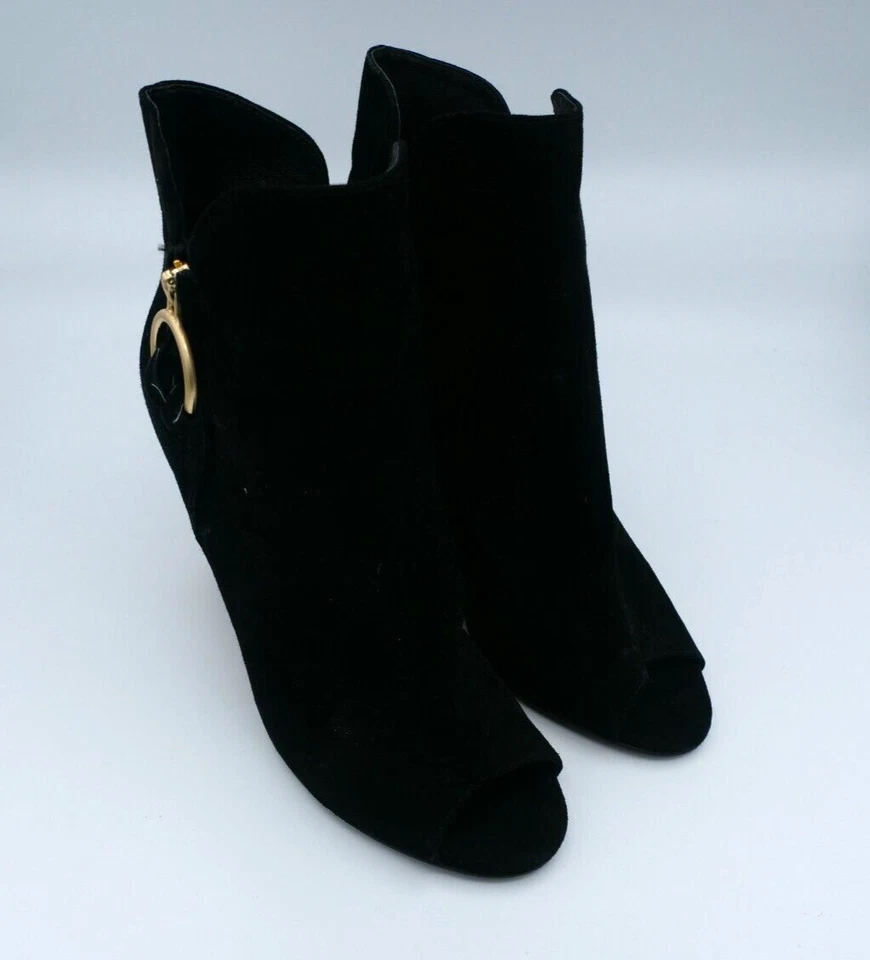 Botas de tornozelo femininas Kristin Cavallari Chinese Laundry Richmond 8,5 camurça preta - Imagem 1 de 4