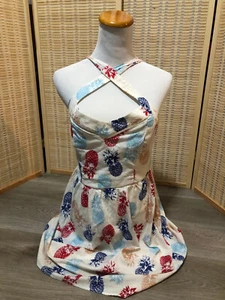 Charlotte Russe ärmelloses Hawaii Luau Kleid tropische Ananas Große L - Bild 1 von 11