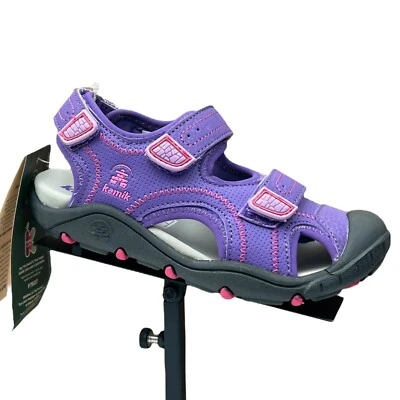 Kamik Little Girl's Sport Sandals Size 12 Purple Closed Toe Adjustable Straps - Image 1 of 4