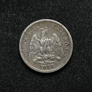 1889-Mo M Mexico 10 Centavos .903 Silver (bb18013) - Picture 1 of 2