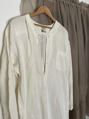 Antique Holy Man￼ Priest Night Gown Cotton Tag StAdivm Nightwear AMOSKEAG 48”L - Image 1 of 4