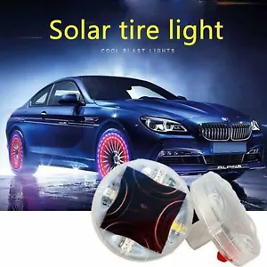 2pcs Solar energy Car Wheel Tyre Air Valve Stem LED Light Caps Cover Accessorie - Bild 1 von 10
