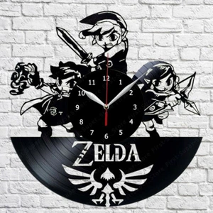 Zelda Vinyl Record Wall Clock Fan Art Decor Handmade 12'' 318 - Picture 1 of 12