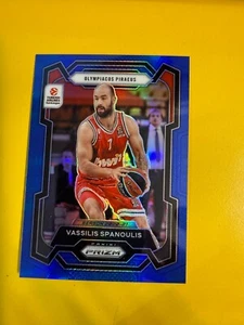 BRS27682 2023-24 Turkish Airlines EuroLeague Prizm Blue  Vassilis Spanoulis /199 - Picture 1 of 2