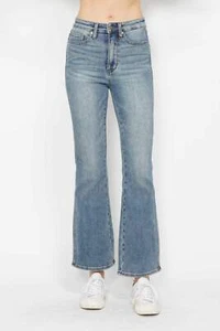 Judy Blue Full Size Tummy Control Back Embroidered Pocketed Bootcut Jeans Plus S - Picture 1 of 54