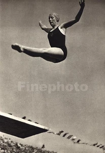 1936 Vintage Berlin OLYMPICS MARJORIE GESTRING Diving PAUL WOLFF Photo Art 11x14 - Picture 1 of 1