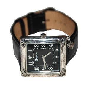 BRIGHTON St. Moritz Reloj Mujer Cuarzo Plateado Esfera Negra Grandes Números - Imagen 1 de 15