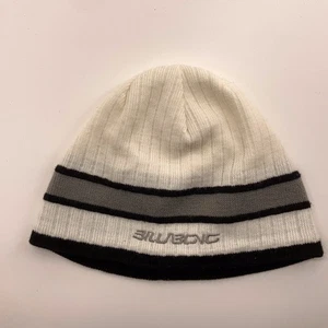 Billabong White Gray Black Winter Beanie Cap - Picture 1 of 6