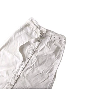 Seed Heritage, White Midi Skirt, Size 8, Belted Button Front , Cotton - Picture 1 of 7