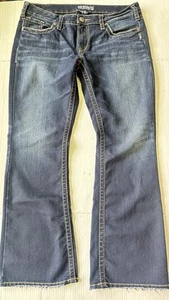Silver Jeans Womens 34x31 Blue Aiko Mid Rise Bootcut Super Stretch Denim Modern - Imagen 1 de 8