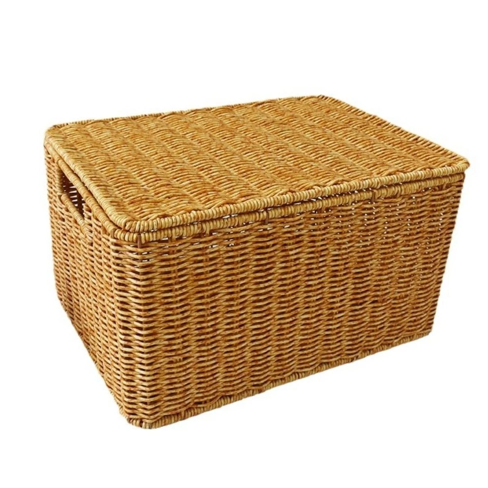 Large Capacity Rattan Storage Box Rectangular Weave Container  Household - Image 1 of 4