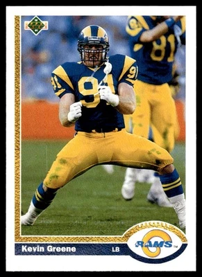1991 Upper Deck Kevin Greene Los Angeles Rams #162 - Image 1 of 2