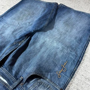 Wide Leg Y2K 2000’s Loose Fit Embroidered Skater Sean John Denim Shorts - Picture 1 of 7