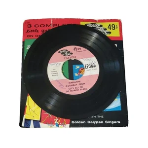 Vtg Golden Records 45 rpm Calypso 6 For Children Banana Boat Marianne Record - Picture 1 of 4