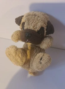 Russ Berrie Mini LUV PETS  Brown Puppy Dog Plush Sad Eyes Bulldog Tan - Picture 1 of 5