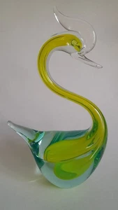 Vintage Glass Murano? Heron Swan Bird Green - Picture 1 of 6