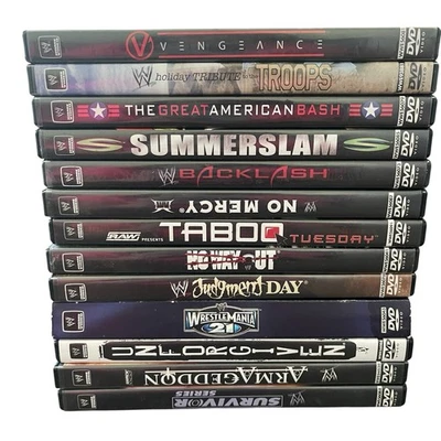 WWE DVD PPV 2005 Lot Of 13 Wrestlemania 21 SummerSlam Survivor Series & More - Image 1 of 4