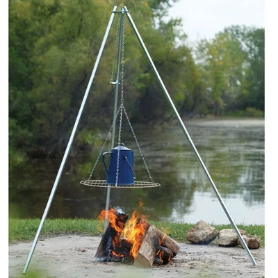 Tri-Pod Grill for Open Fire Cooking for Camping RV Outdoor Picnics BBQ Grill US - Image 1 of 4