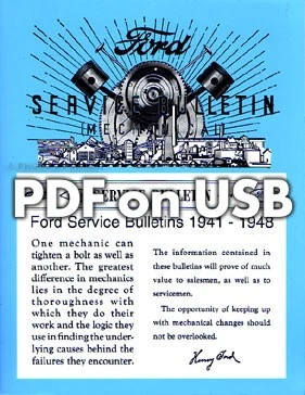 Boletines de servicio Ford Lincoln Mercury 1938-1948 PDF en USB manual de taller de reparación Foto 1 de 3