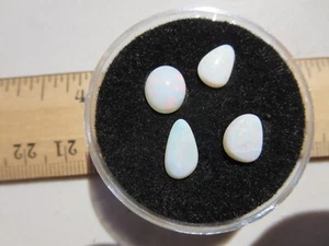 884 OPAL CABS, PROBABLY AUSTRALIAN. LOT OF 4. EX CLOSED OLD TIME ROCK SHOP - Picture 1 of 3