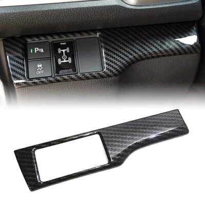 Carbon Fiber Style Headlight Switch Button Cover Trim For Honda Civic 2016-2021 - Image 1 of 4