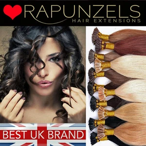 Remy 20" pre bonded stick tip, i tip micro ring human hair extensions RAPUNZELS - Picture 1 of 31