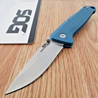 SOG Adventure Folding Knife 3" 5Cr15MoV Steel Blade Glass Filled Nylon Handle - Image 1 of 4
