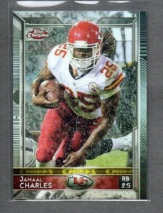 2015 Topps Chrome Jamaal Charles #7 KC Kansas City Chiefs refractor plateado - Imagen 1 de 1