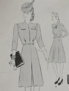 Butterick #1224 Damen Arbeit/Tag/Bohrrock/Kleid Gr: 20 B38 RAR 40er Jahre - Bild 1 von 6