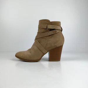 a.n.a Beige Lexington Chunky Heel Ankle Boots Memory Foam Women’s Size 10 M USED - Picture 1 of 9