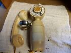 VINTAGE 1960'S AECO WHITE CREAM SPACE SAVER ROTARY DIAL WALL PHONE