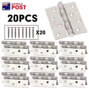 20 Sets STAINLESS STEEL Door Hinges Butt Hinges 304 grade 100*75mm HEAVY DUTY - Picture 1 of 9