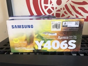 Neu Original-Zubehör-Hersteller Versiegelt Original Samsung CLT-Y406S Gelb Toner Druck Patrone - Bild 1 von 1