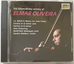 The Extraordinary Artistry of Elmar Oliveira Bach Solo Martinu 1989 Elan CD - Picture 1 of 3