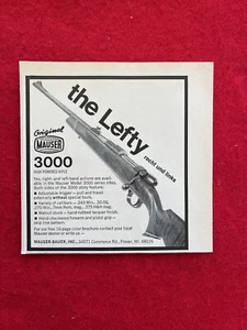 Vintage 1972 Print Ad Mauser Model 3000 The Lefty Advertisement - Picture 1 of 7