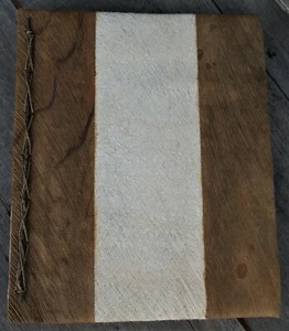 New Old Stock Photo Album -A- Natrual Fiber Cover - 10 Pgs - Holds 80 4X6 Photos - Picture 1 of 5