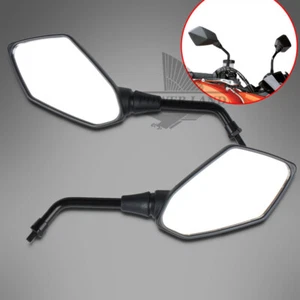 8mm Reverse Pair Of Rear View Side Mirrors For Kawasaki Z1000 Z750 ER6N KLE400 - Picture 1 of 9