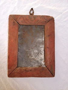Mexican wood frame with tin back - Picture 1 of 2
