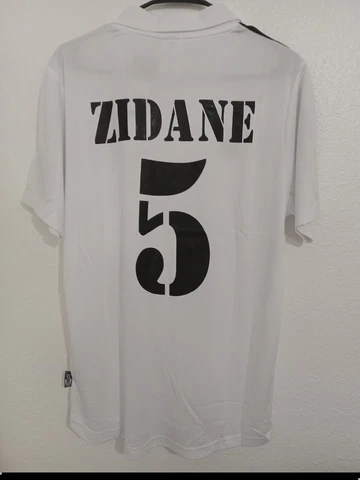 Zinedine Zidane Retro Replica Real Madrid Soccer Jersey  01/02 Large Cover