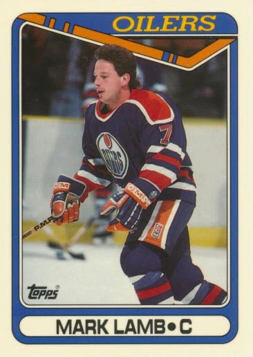1990-91 Topps Tiffany #25 MARK LAMB - Edmonton Oilers - Bild 1 von 1
